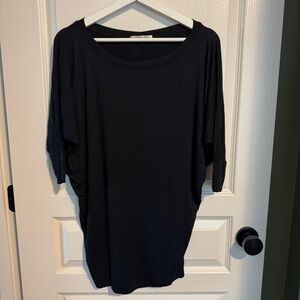 NATURAL LIFE Black 3/4 Sleeve Women's Knit Top